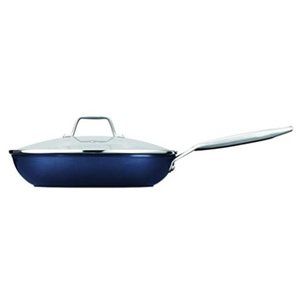 MSMK: 10"/5 QT - Nonstick Induction Frying Pan with Lid (Blue Diamond)